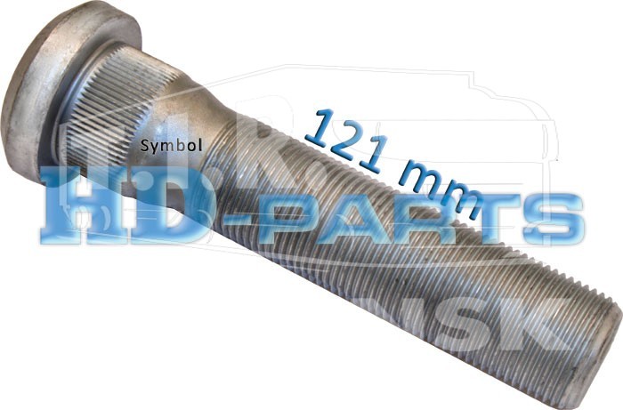 Шпилька колеса М22*1.5*93/121