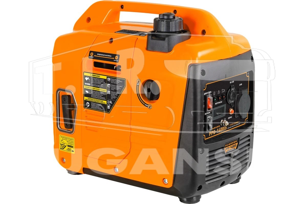 Генератор бензиновый CARVER PPG-1400IS, 220 В, 1.4кВт